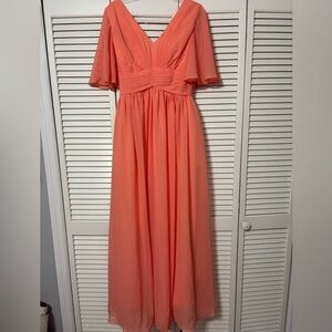 Lavetir Peach Maxi Dress